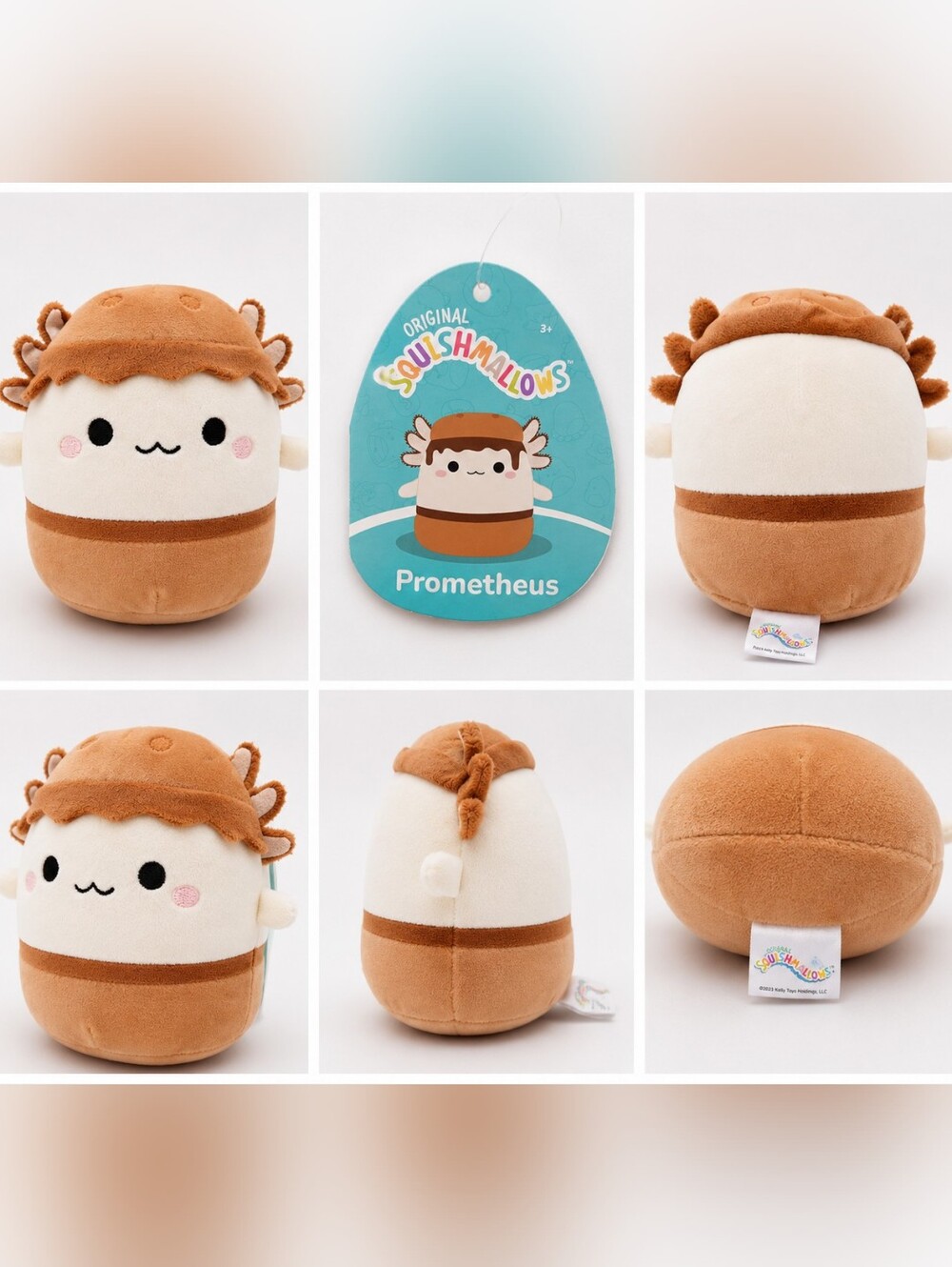 2.5” Squishmallow Micromallows *Prometheus S'more Axolotl* Micromallow Plush
